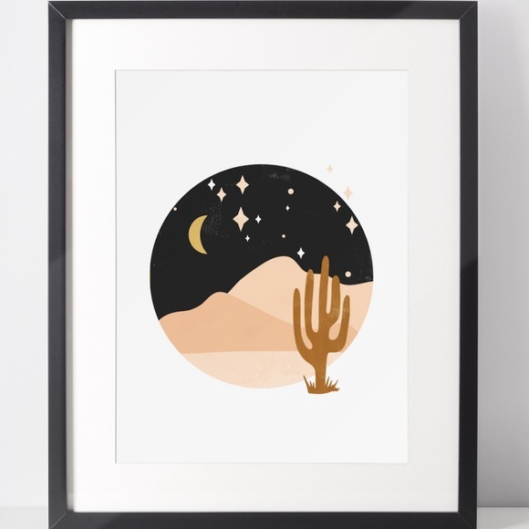 Other - Wall Art Boho Nature Desert Print Illustration Unframed